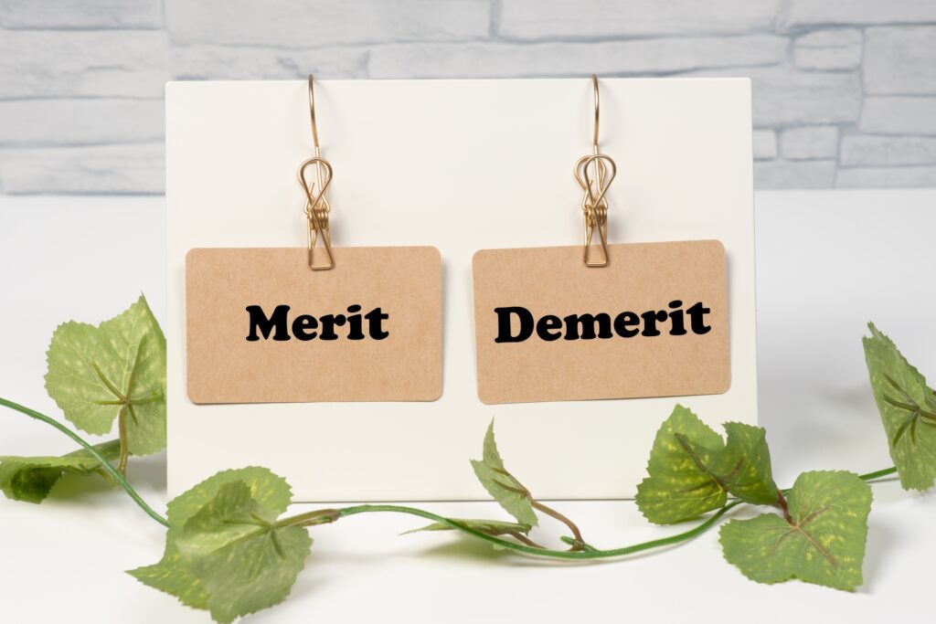 merit and demerit